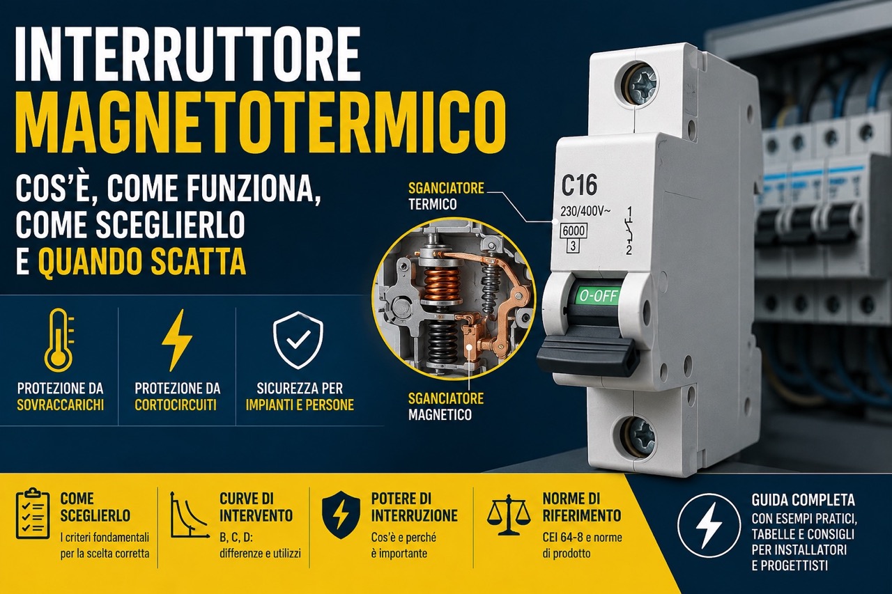 Interruttore magnetotermico: cos’è, come funziona e scelta